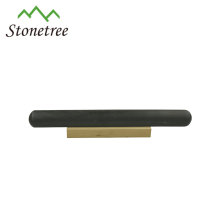 Manual stone dough roller rolling pin with wood handle